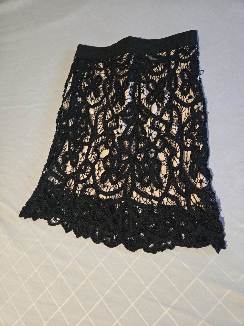 3.1 Phillip Lim Black Lace A-Line Skirt
